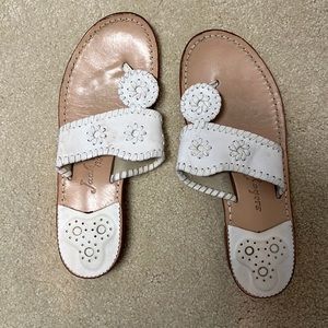 JACK ROGERS Jacks Flat Sandal White Size 8